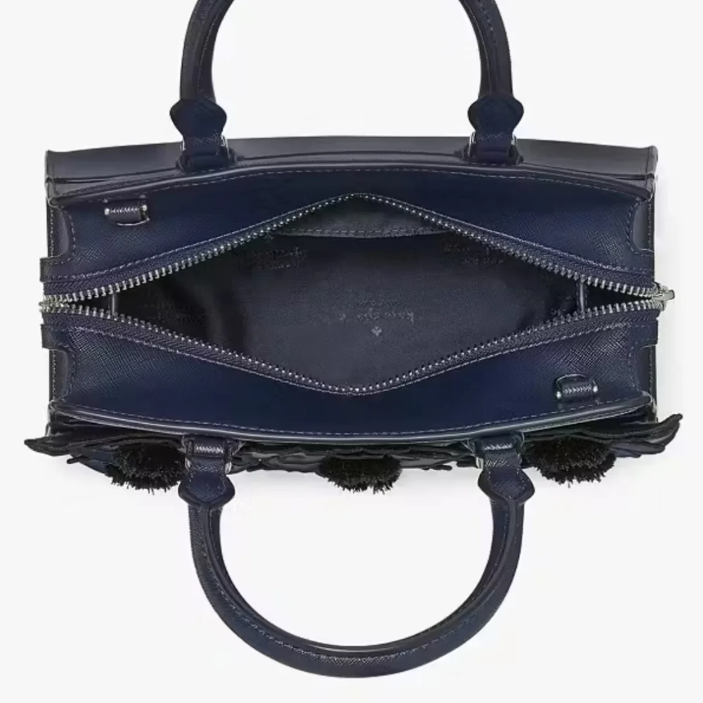 💙🔹️ Kate Spade🔹️ Madison Embroidered Floral Small Satchel IN Blue [ Sold Out] - Picture 4 of 12